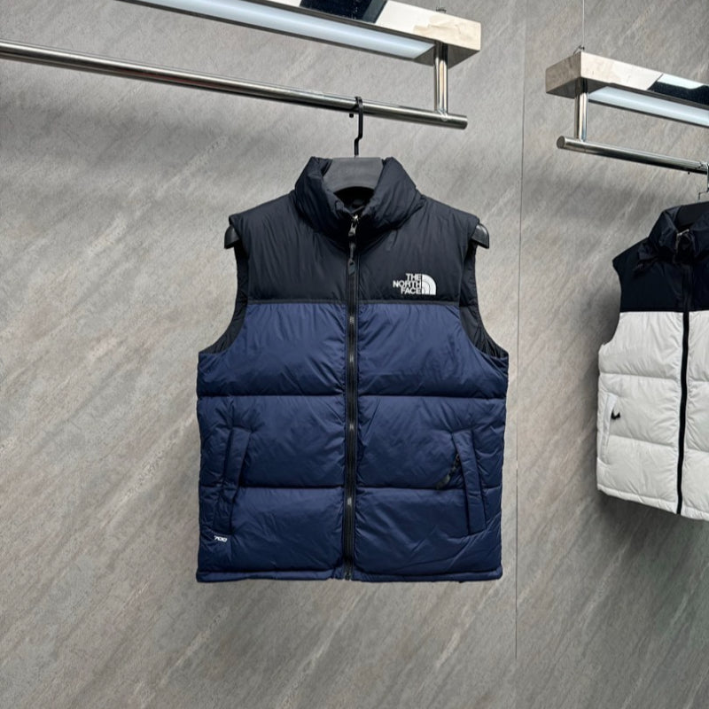 110429  Men's and women's classic high and full embroidered logo down vest clothes on the north side